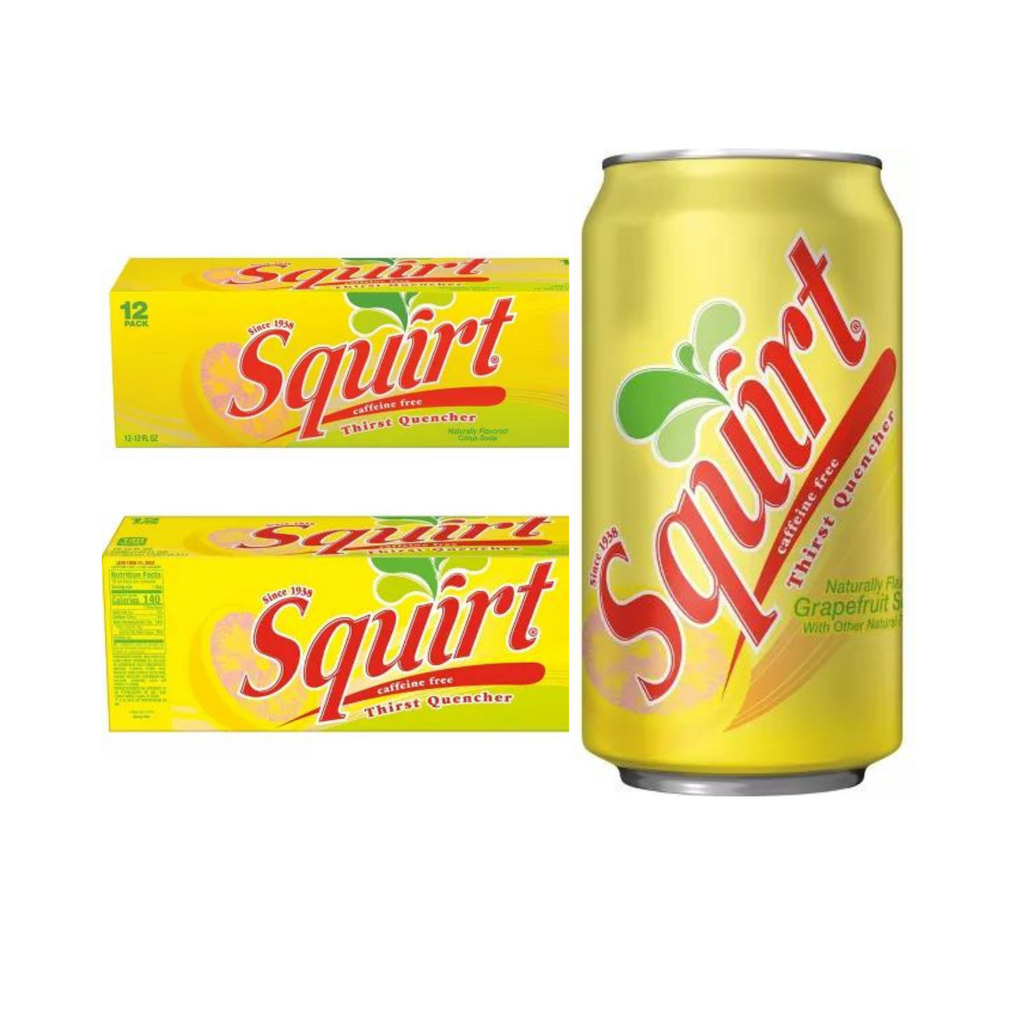 Squirt Soda, 12 fl oz cans, 2 x 12 Pack