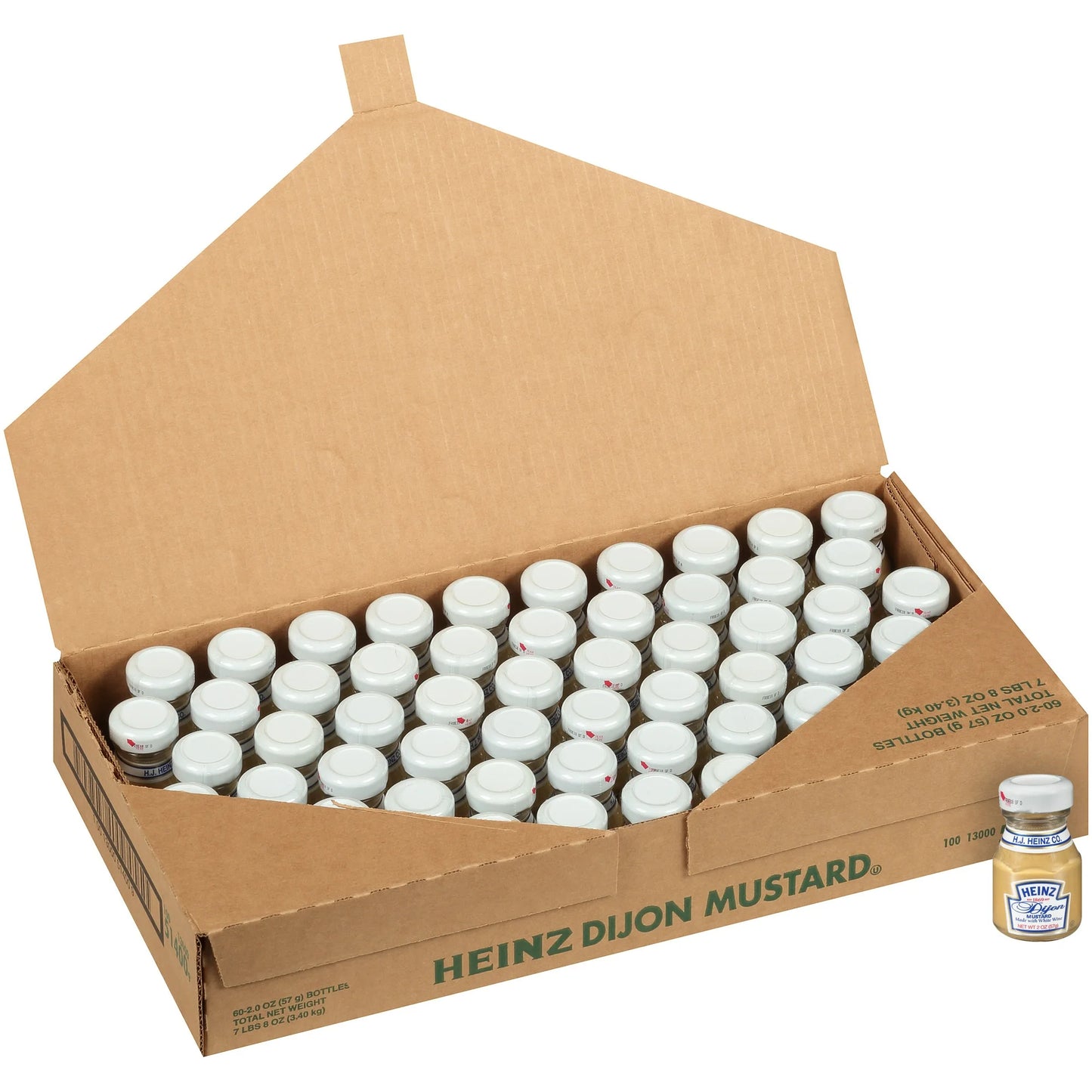 Heinz Dijon Mustard Mini Bottle 2oz-60ct