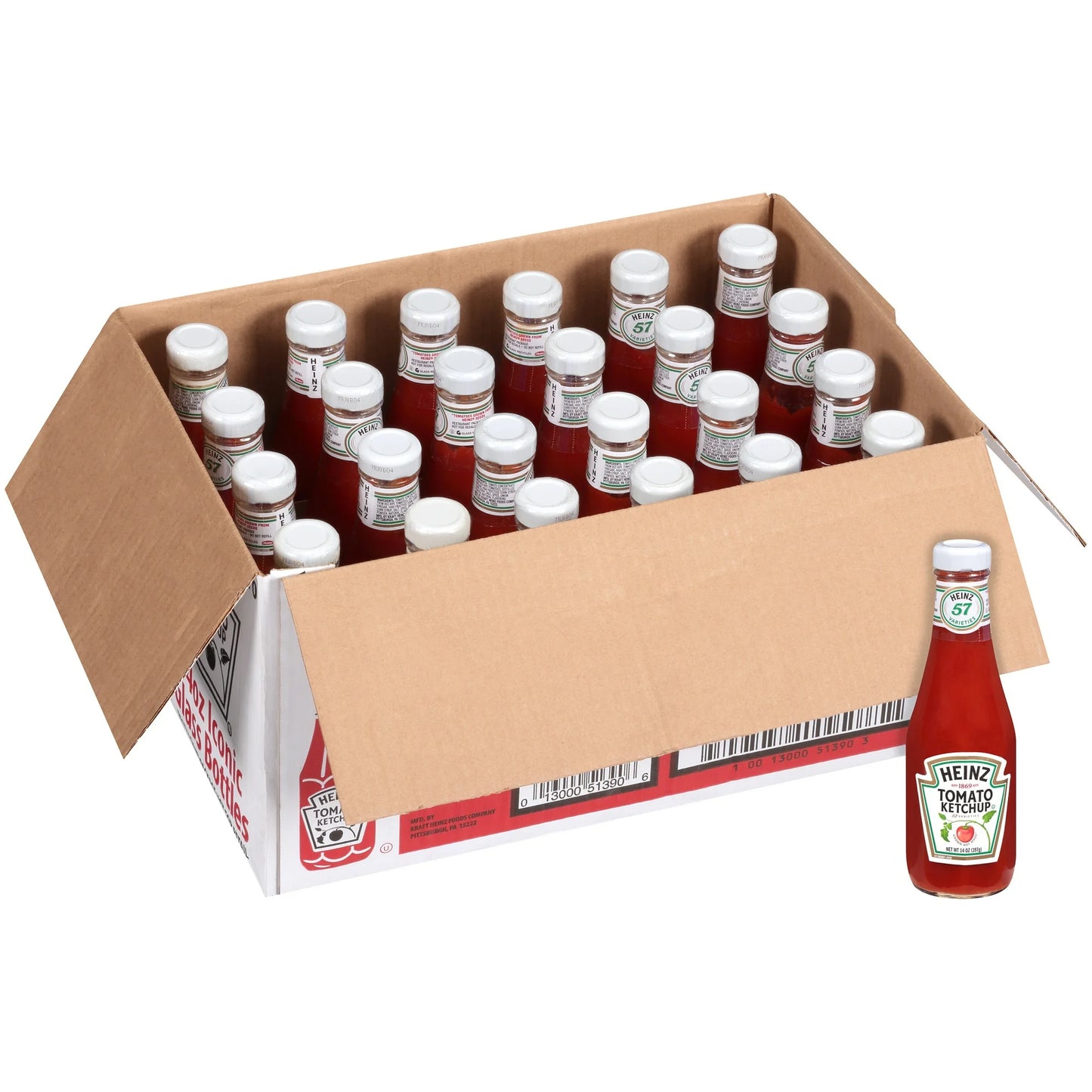 Heinz Tomato Ketchup Glass 14oz-24ct