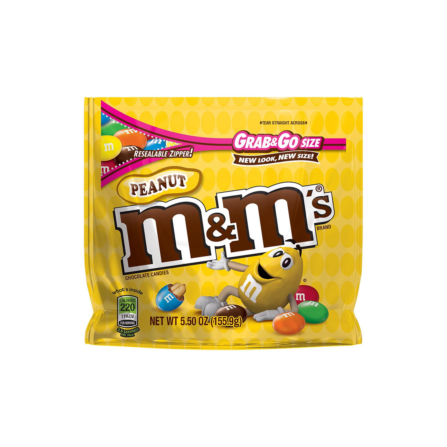 M&M Peanut Butter Grab N Go, 4.5 oz, 8 Pack