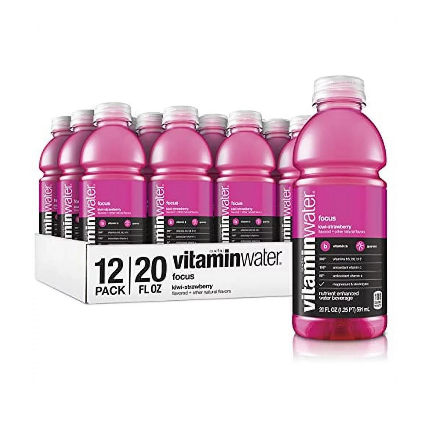 Vitamin Water Kiwi Strawberry, 20 fl oz, 12 Pack