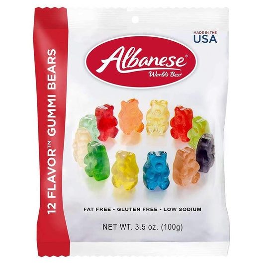 Albanese Unit 12 Flavor Gummi Bears 3.5 Oz (100 g)