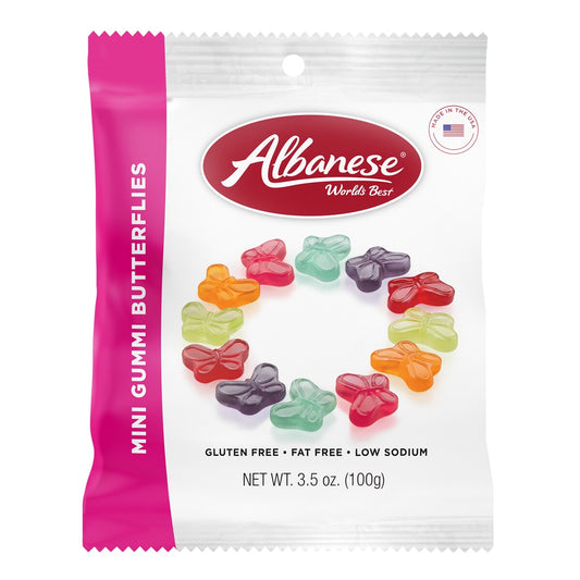 Albanese Unit 12 Flavor Mini Gummi Butterflies 3.5 Oz (100 g)