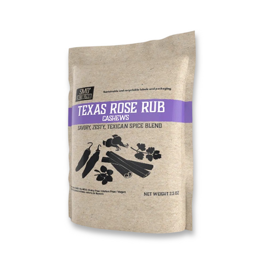 Texas Rose Rub Cashews, 2.5 oz, 12 Pack
