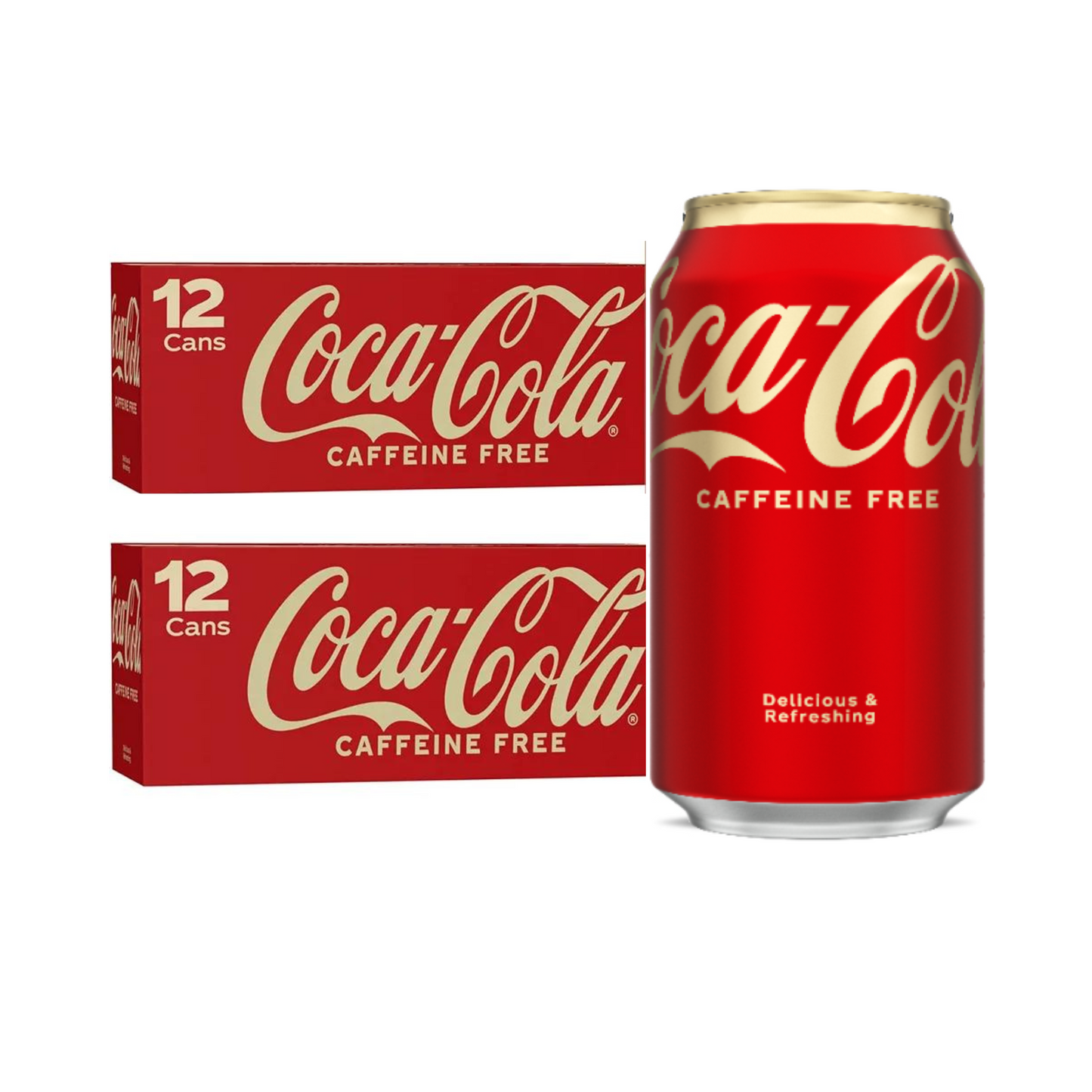 Coke Caffeine Free, 12 fl oz cans, 2 x 12 Pack