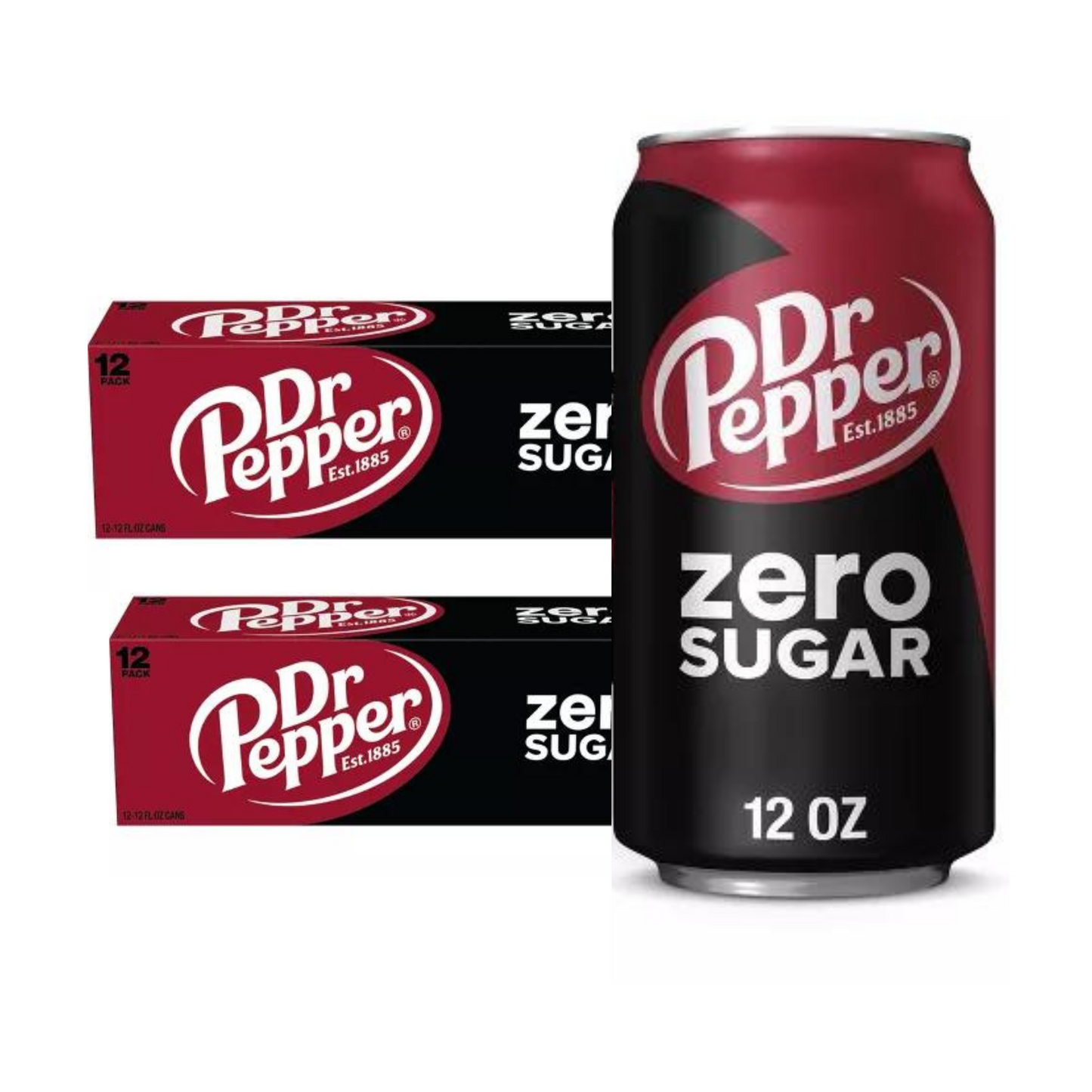 Dr. Pepper Zero, 12 fl oz cans, 2 x 12 Pack