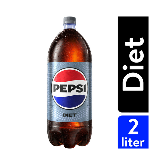Pepsi Diet, 2L Bottle, 8 Pack