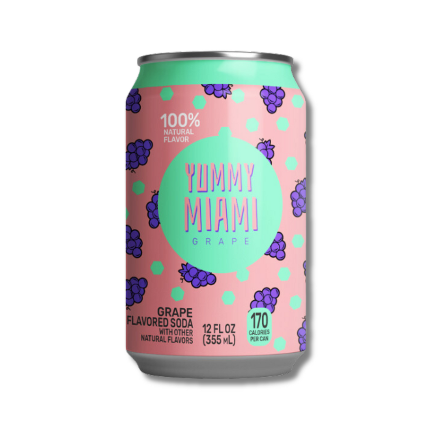 Yummy Miami Grape, 12 fl oz cans, 24 Pack