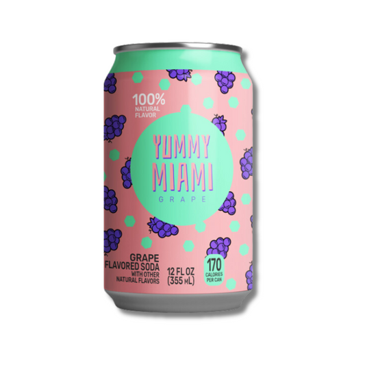 Yummy Miami Grape, 12 fl oz cans, 24 Pack