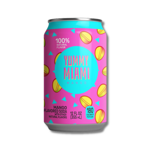 Yummy Miami Mango, 12 fl oz cans, 24 Pack