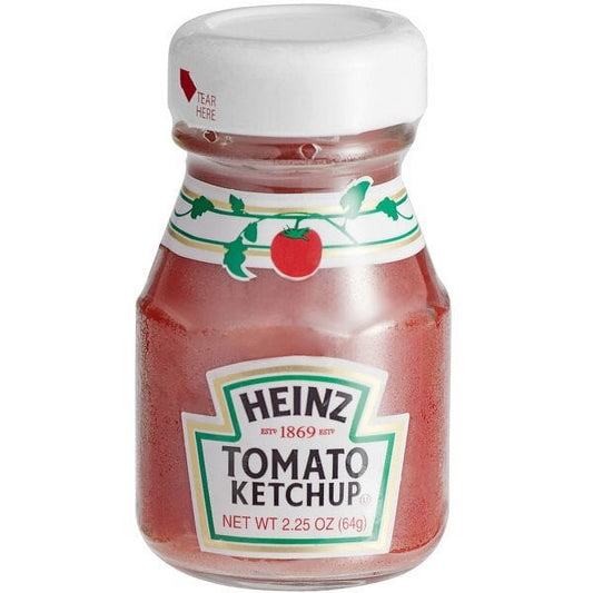 Heinz Tomato Ketchup Mini Glass Bottle 2.25oz-60ct