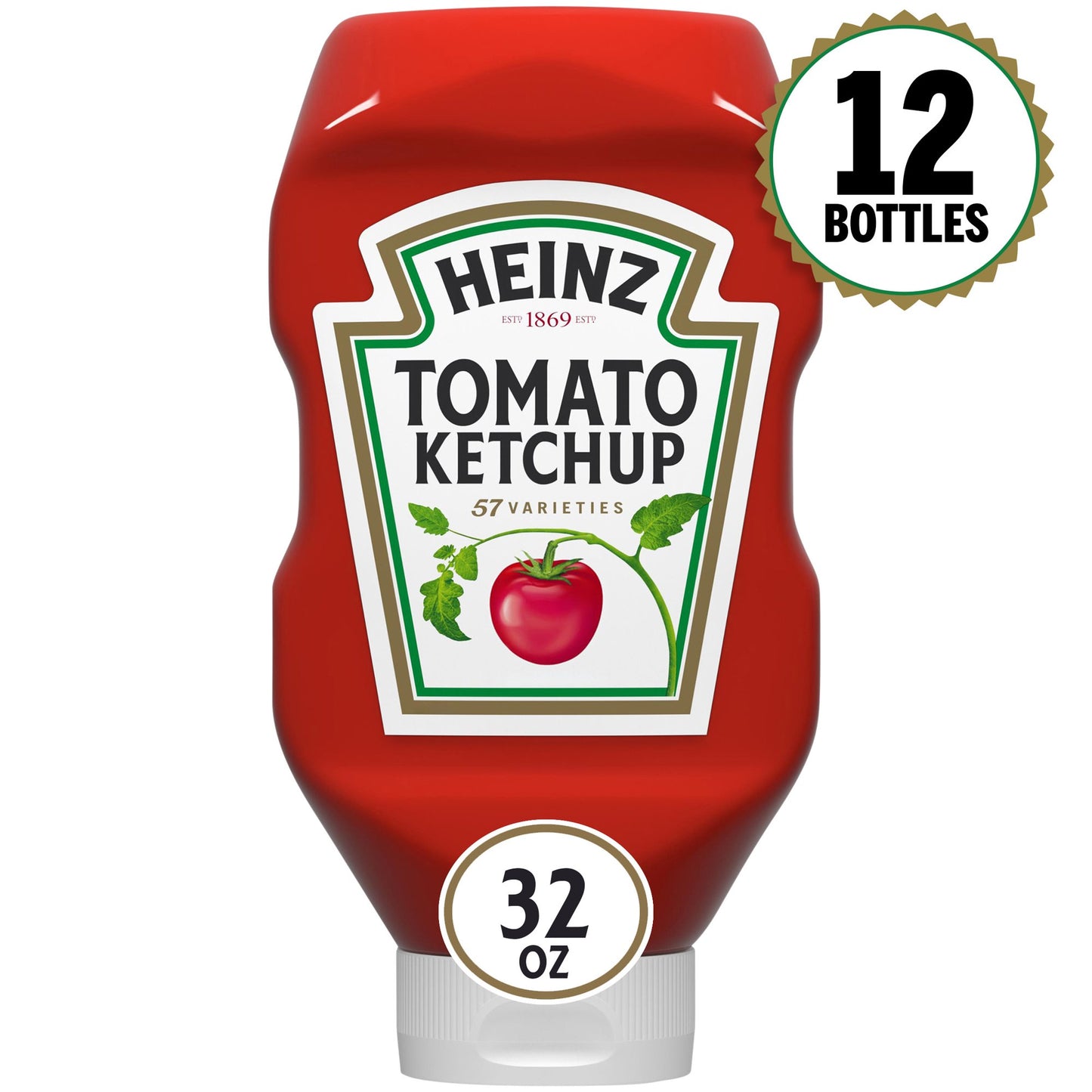 Tomato Ketchup Inverted Plastic Bottle 32oz-12ct