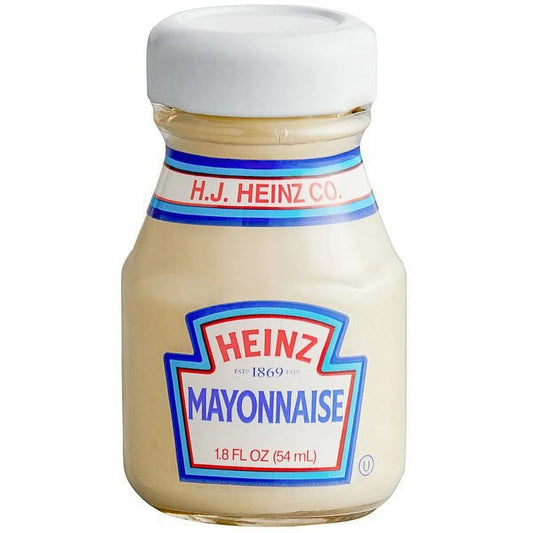 Heinz Real Mayonnaise Mini Glass Bottle 1.8oz-60ct