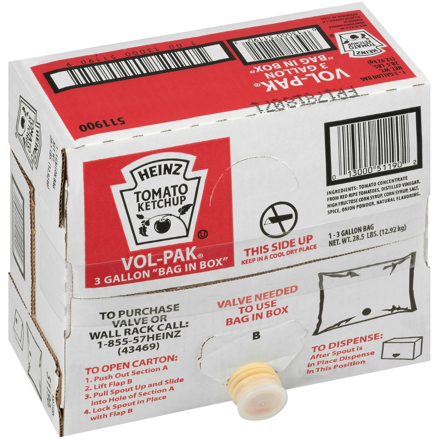 Heinz Tomato Ketchup Vol-Pak 3 Gallon "Bag in Box"