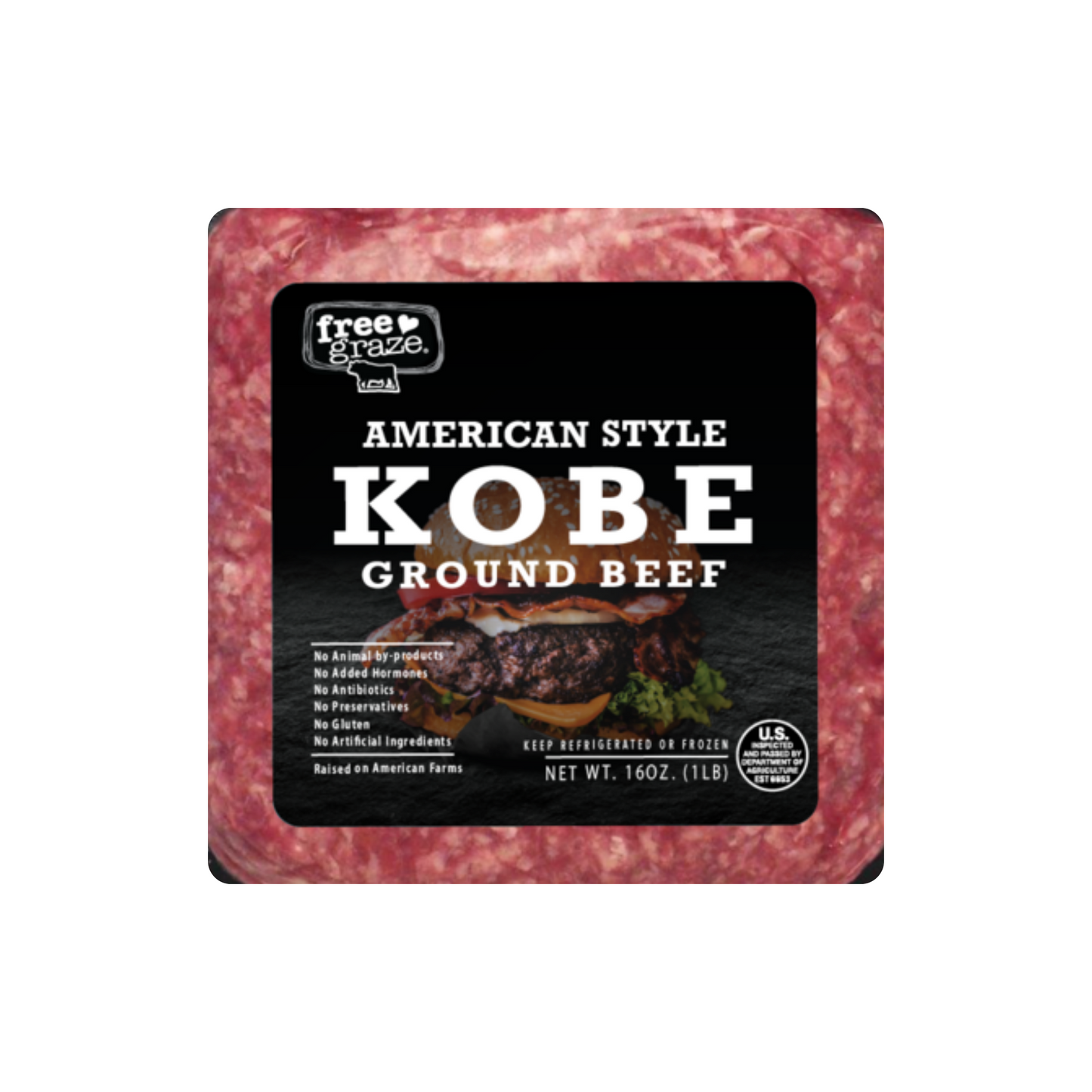Freegraze Kobe Beef Brick, 1 lbs, 12 Pack