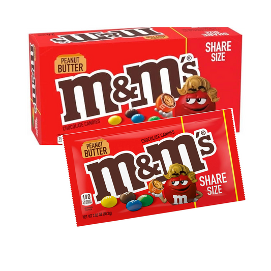 M&M Peanut Butter King Size, 2.83 oz, 144 Pack