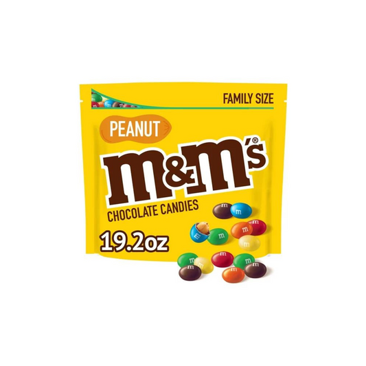 M&M Peanut Family Size, 19.2 oz, 6 Pack