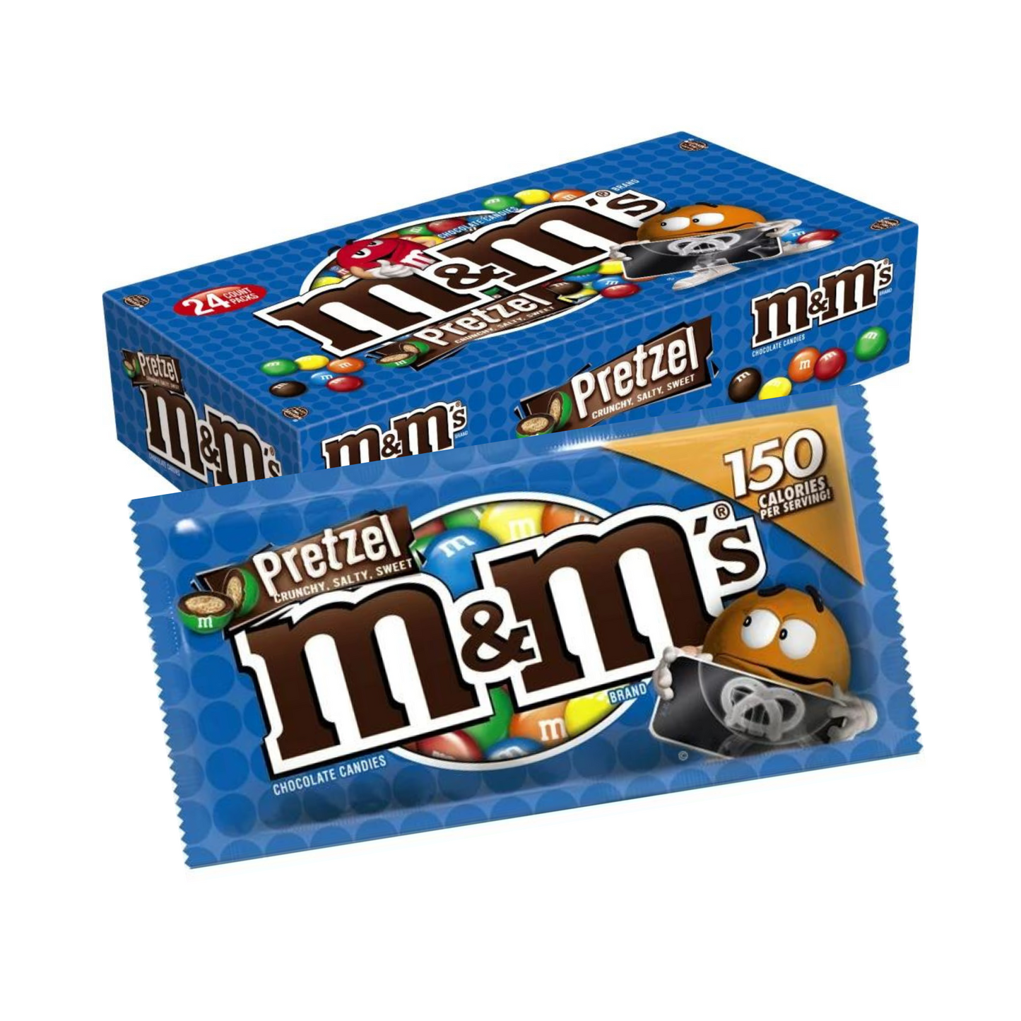M&M Pretzel Share Size, 2.83 oz, 144 Pack