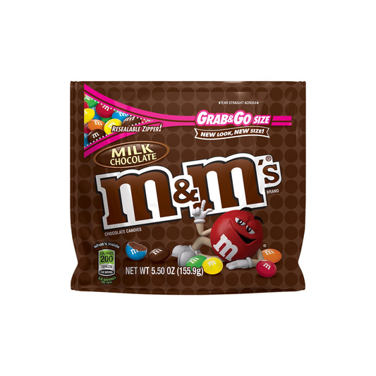 M&M Milk Chocolate, 5.5 oz, 12 Pack