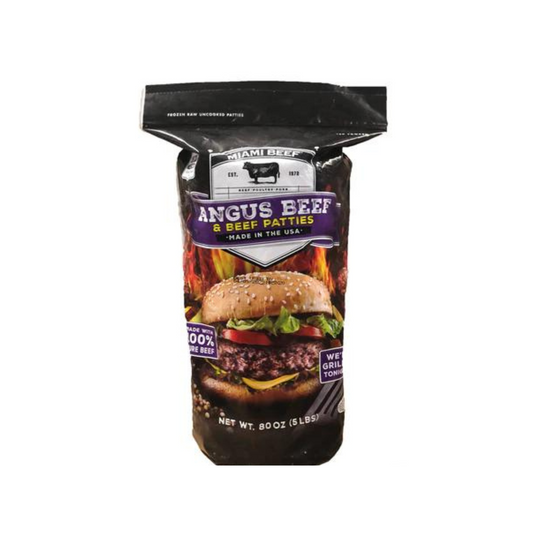 Miami Beef Angus Beef Patties, 5 lbs, 6 Pack