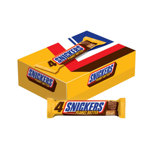 Snickers Peanut Butter 4 Bar, 3.56 oz, 108 Pack